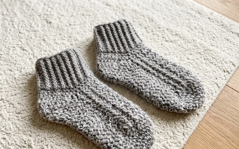 Gemütliche Slipper Socks häkeln: Kostenlose Anleitung