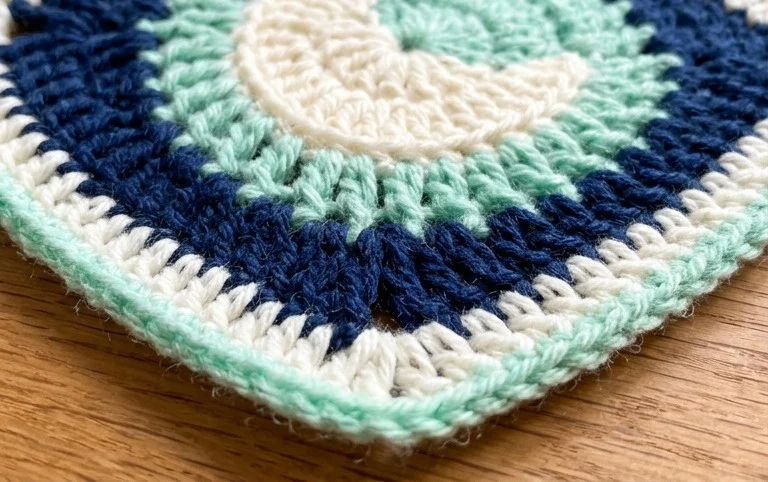 Moon Granny Square Pattern - thecaffeinatedsnail.com