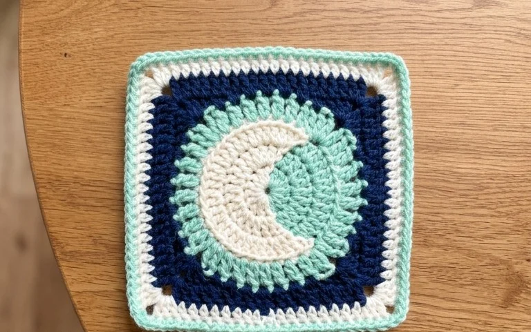 Moon Granny Square Anleitung: Häkeln für Anfänger
