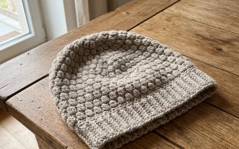 Coffee Bean Slouchy Beanie häkeln: Einfache Anleitung