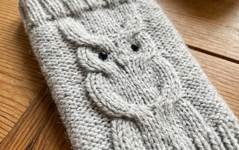 Armstulpen stricken – einfache DIY-Anleitung für Eulenmuster