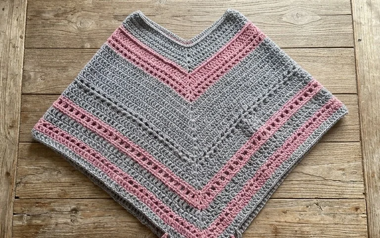 Damen Poncho häkeln: Kostenlose Anleitung für Anfänger