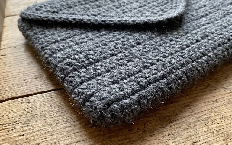 Flat-Lay Drawstring Bag Free Crochet Pattern